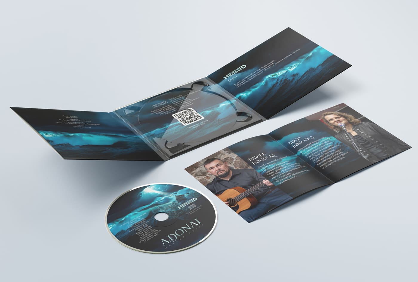 Projekt okładki 'digipack' i książeczki do płyty 'Adonai'