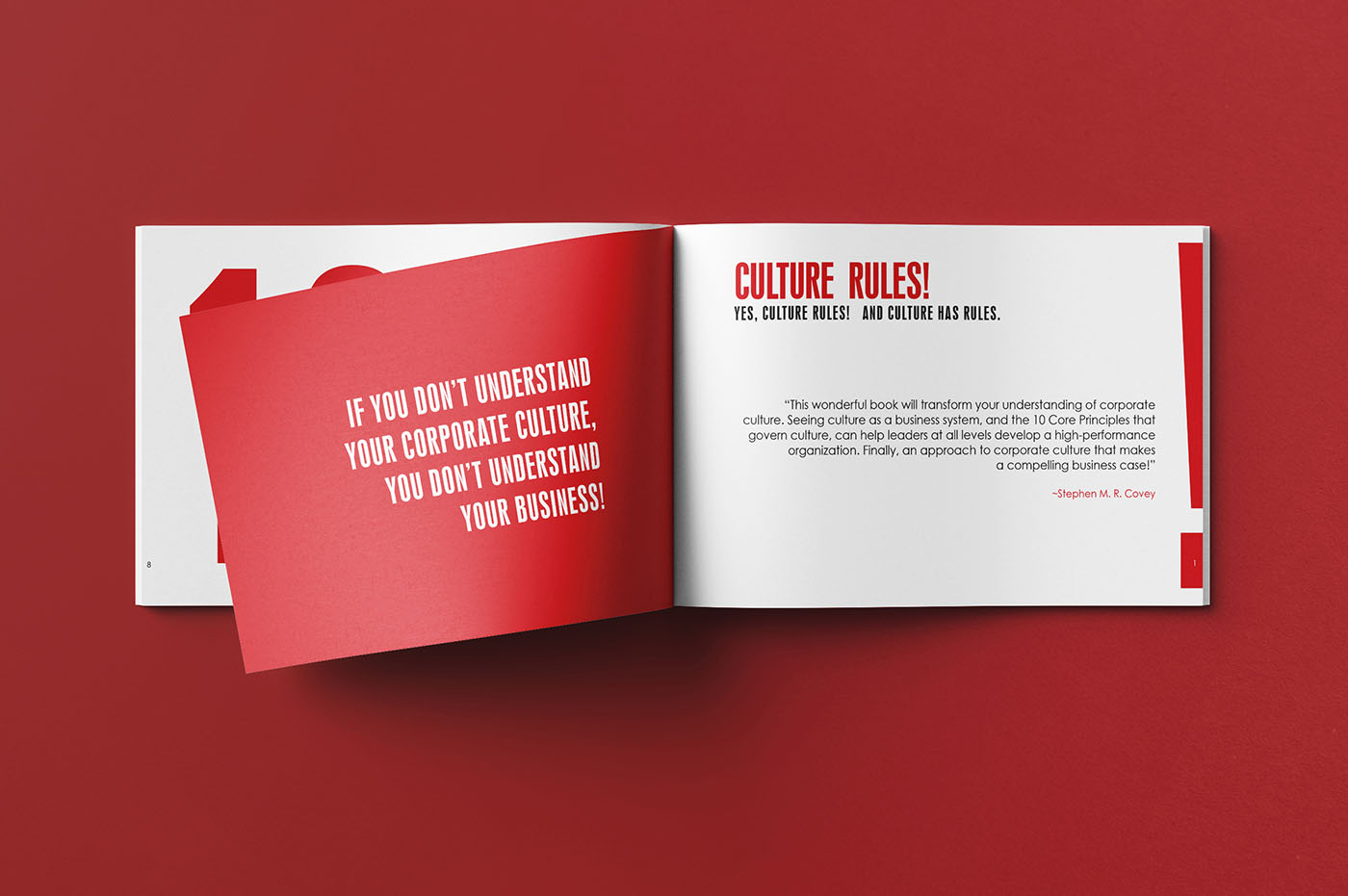 Booklet stworzony do promocji książki 'Culture Rules'