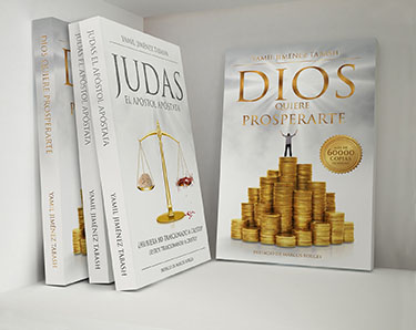 Projekt okładek dla 'Dios quiere prosperarte' i ' Judas el apóstol apóstata' Yamil Jiménez Tabash