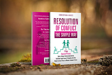 Projekt okładki dla 'Resolution of conflict' Christina Hince
