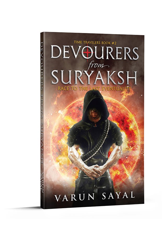 Projekt okładki: Devourers from Suryaksh - Race to the Last Eventuality